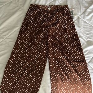 NWT Urban Outfitters Brown Polka Dot Pants